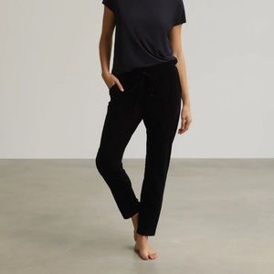 Commando black velvet joggers